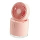 thumbnail image 1 of Mini ventilador portátil plegable con tanque de agua grande de 300 ml y luz nocturna colorida para escritorio. Rosa, 1 of 9