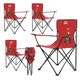 thumbnail image 1 of 4 Sillas Plegables CJR para Playa Campamento y Exteriores Rojo, 1 of 9