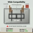 thumbnail image 4 of USX MOUNT Large Tilting TV Wall Mount for 37-90" TVs, Universal tv mount with Capacity 132 lbs up to 600x400mm VESA, 24" Wood Stud, 4 of 8