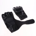 thumbnail image 4 of MMA Gloves, Half-Finger Boxing Fight Gloves MMA Mitts with Adjustable Wrist Band Gloves for Sanda Sparring Punching Bag Training (One Size Fits Most), 4 of 12