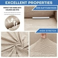 thumbnail image 2 of XYMHUN 1-Piece Sofa Cover Stretch Sofa Slipcover Non-Slip Couch Cover Machine Washable Furniture Protector,Sofa Khaki, 2 of 7