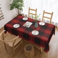 thumbnail image 2 of Rectangle Table Cloth, Scottish Clan Cunningham Red Black Tartan Resistant Washable Tablecloth Decorative Table Cover for Dining, Indoor and Outdoor, 2 of 6