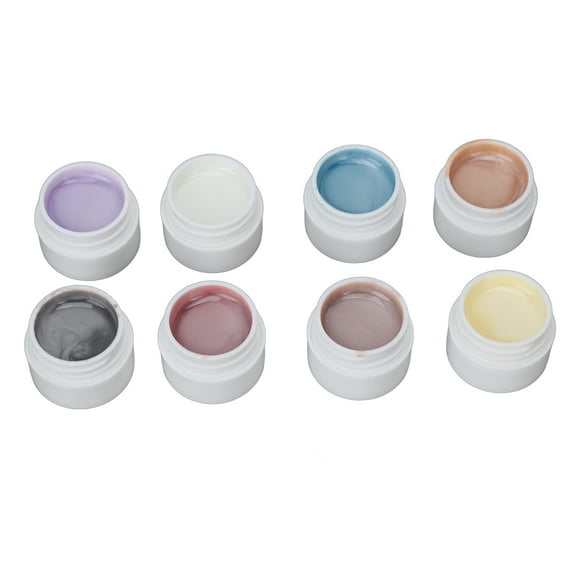 Nail Art Polish Cream, Glitter Nail Gel Cream 8 Colors Smoothing Texture Shiny Effect Pearly Shell Grain For Nail Salons