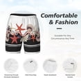 thumbnail image 5 of Balery Starfishes Shells Mens Swim Trunks Swim Shorts for Men Quick Dry Inseam Beach Shorts with Compression Liner Pocket-Medium, 5 of 9