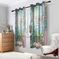 thumbnail image 2 of Yayeee Window Curtains Light Filtering 63"x42" Grommet Panel Pair Home Living Room Decor, Blue Sea Boat, 2 of 7