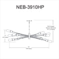 thumbnail image 2 of NEB-3910HP-WH Dainolite Nebraska - Ten Light Horizontal Pendant-Matte White Finish, 2 of 4