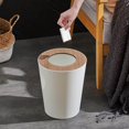 thumbnail image 4 of Trash Cans Round without Lid Durable Garbage Container Lid Kitchen for Home Dorms Toilet 9L White, 4 of 9
