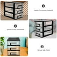 thumbnail image 3 of Three-layer Plastic Drawer Closet Portable Storage Cabinet Multifunction Storage Rack Organizer Furniture (Black and Transparent), 3 of 9