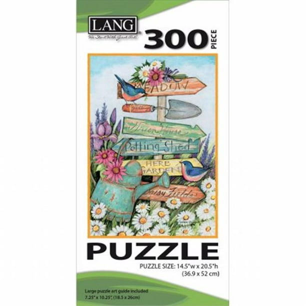 LANG 504010-1 14,5 x 20,5 Po Puzzle Signe de Jardin&44; 300 Pièces