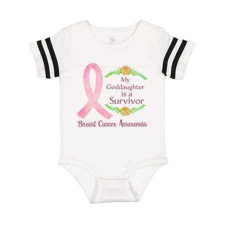 

Inktastic My Goddaughter is a Survivor Breast Cancer Awareness Gift Baby Boy or Baby Girl Bodysuit