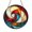 Acrylic 3.5 Inch, variant on Circular Abstract Swirling Stained Glass Suncatcher, Bold Color Flow Window Hanging for Unique Modern Interior Decoration