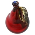thumbnail image 4 of GlassOfVenice Murano Glass Pear - Red Blue Amber, 4 of 6