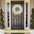thumbnail image 2 of 26 Inch Realistic Fall Wreaths for Front Door Outside Autumn Wreath Outdoor Indoors Fall Decorations for Home Thanksgiving Halloween Holiday Decorations Clearance for Wall Porch Door (Fall White), 2 of 8