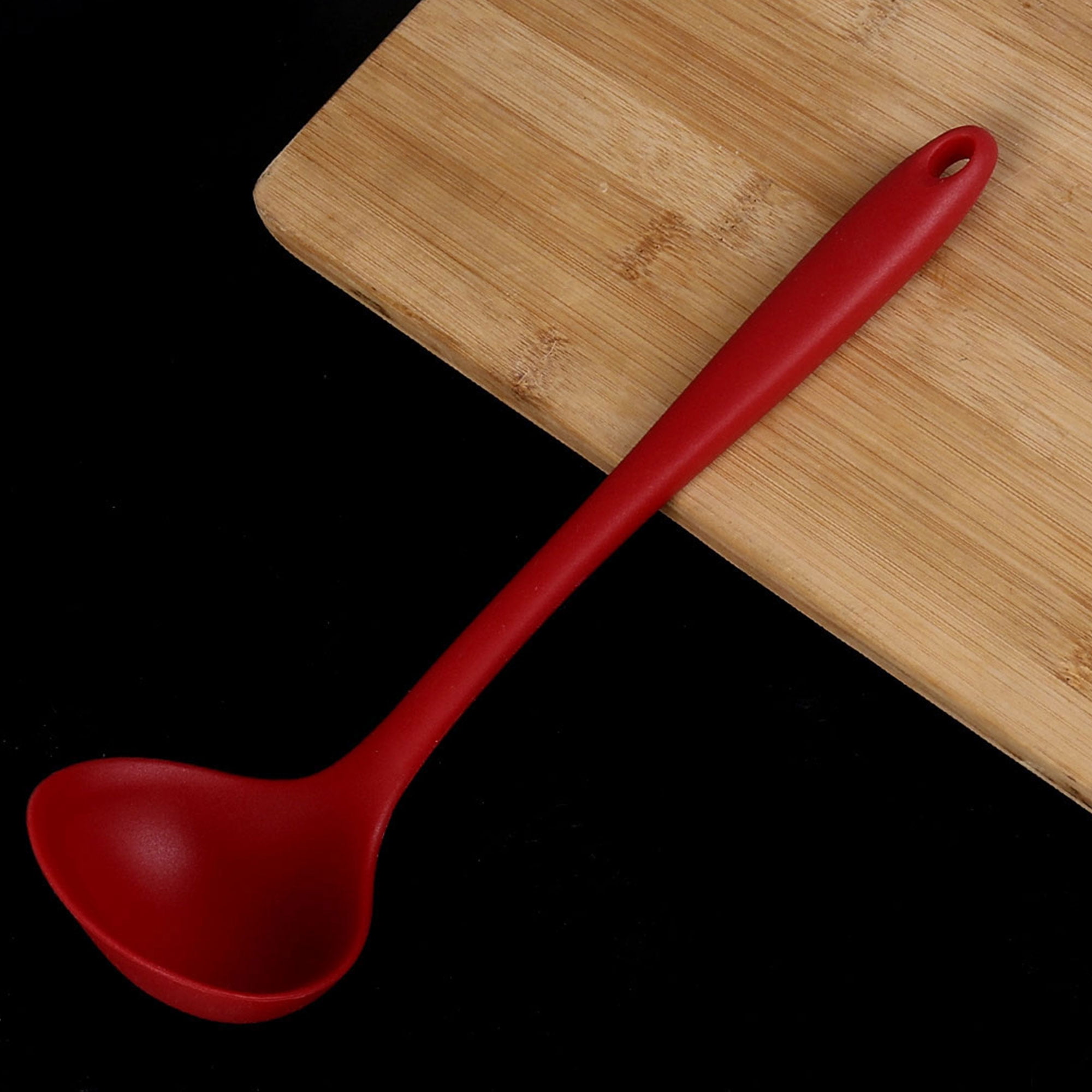 11.6 Inch Silicone Soup Ladle Spoon Restaurant Kitchen Scoop Utensil