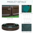 thumbnail image 6 of Kids Outdoor Sandbox with Cover and Seats, Easy Assembly Round Children's Sandbox for Backyard Play, Durable Garden Sand Box with Waterproof Lid, Brown, 6 of 9