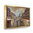 thumbnail image 3 of Designart 'Quiet Rainy Street In Gray Eiffel Tower Paris' Traditional Framed Canvas Wall Art Print, 3 of 5