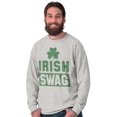 thumbnail image 5 of Irish Swag St Patrick's Day Shamrock Long Sleeve TShirt Men Women Brisco Brands L, 5 of 6