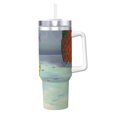 thumbnail image 1 of Pofeuu SpongeBob SquarePants Tasse à Glace en Acier Inoxydable 40OZ avec Poignée et Paille pour Plage/voyage, 1 of 8