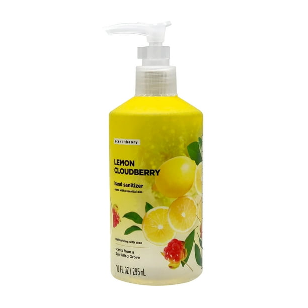 Scent Theory Hand Sanitizer Gel, Lemon Cloudberry Antibacterial Gel, 10
