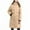 Khaki, variant on Jinhomg Womens Hooded Quilted Puffer Jacket Winter Warm Mid-Length Padded Coat Heavyweight Comfy Long Sleeve Double Closure Outerwear Sales Today Clearance Black S