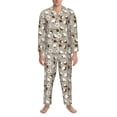 thumbnail image 3 of Fotbe Cotton Tree Pijama de Hombre con Estampado de Manga Larga, Conjunto de 2 Piezas, Ropa de Dormir Suave y Cómoda con Bolsillos-Large, 3 of 7