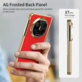 thumbnail image 3 of For Huawei Mate X6 Case AG Matte Hard PC Folding Phone Cover with Tempered Glass Front Film - Black, 3 of 5
