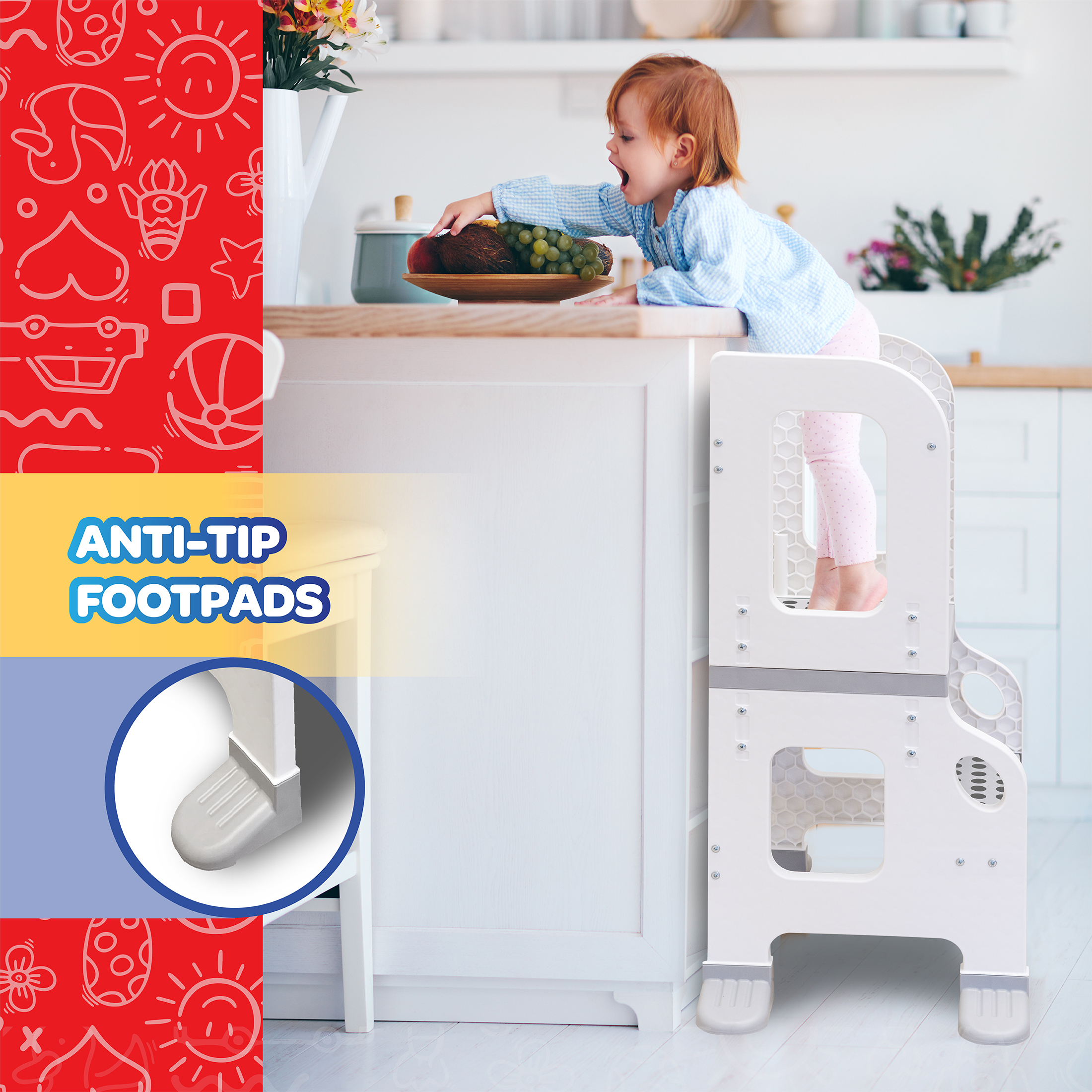 CORE PACIFIC Kitchen Buddy 2-in-1 Stool for Ages 1-3 safe up to 100 lbs. - image 4 of 7