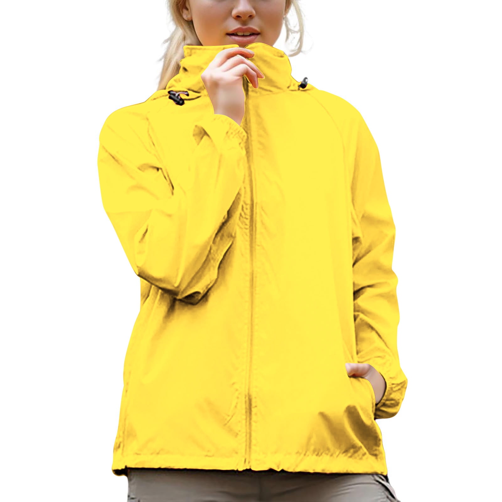 Poncho Imperméable Femme – Léger, Coupe-vent, Avec Capuche – Pour Randonnée, Voyage, Plein Air – Taille Réglable