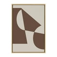 thumbnail image 3 of Kate and Laurel Sylvie Eye Catching Sleek Abstract 5 Brown and Beige Framed Canvas Wall Art by The Creative Bunch Studio, 23x33 Natural, Modern Contemporary Art for Wall, 3 of 7