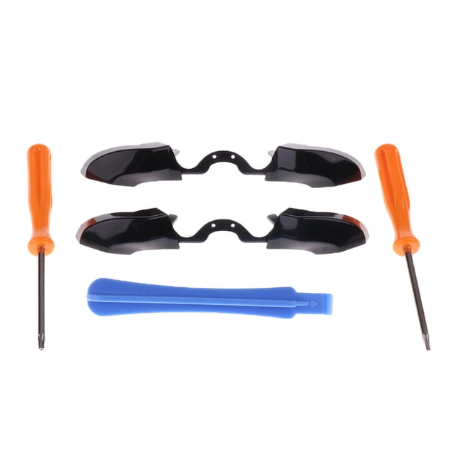 Paquete de 2 Bots de Parachoques de Gatillos left button right button Negros de Repuesto + Herramienta de Destornillador T8 / + Palanca de Plástico para El Control CUTICAT Reemplazo de los botones de disparo