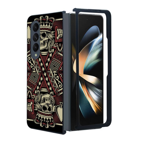 ANJ  Protective Snap-On Design Printed Case Compatible with Samsung Galaxy Z Fold 4 - King of Skull