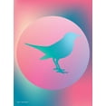thumbnail image 2 of Seven Trees Design 15x18 Gold Ornate Wood Framed with Double Matting Museum Art Print Titled - Gradient Bird, 2 of 4