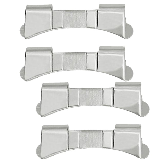 Correa De Reloj De Acero Inoxidable Premium De 4 Piezas, Pieza De ción De Extremo Curvo De 24 Mm SM SunniMix Extremo curvo de la banda de reloj