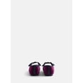 thumbnail image 4 of Wonder Nation Toddler Girls Velvet Bow Ballet Flats, 4 of 5