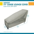thumbnail image 3 of Duck Covers Weekend Water-Resistant 72 Inch Outdoor Chaise Cover with Integrated Duck Dome, Moon Rock, 3 of 14