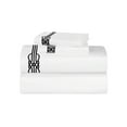 thumbnail image 3 of Superior Moonlawn Embroidered Cotton Bed Sheet Set, Full, White/Black, 3 of 11