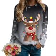 thumbnail image 2 of Futezty Christmas Sweatshirts for Women Funny Long Sleeve Xmas Tree Snowman Reindeer Lightweight Tunic Pullover Tops, 2 of 6