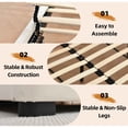 thumbnail image 3 of King Size Bed Frame 63.58" Tall Headboard, Velvet Upholstered Platform Bed, Drawers & Button Tufted, Easy Assembly, No Box Spring Needed, Cream, 3 of 10