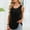Black, variant on Women's Cotton Tank Tops, Pleated Front V Neck Summer Casual Sleeveless T-shirts Wine Size XL