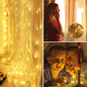 thumbnail image 3 of Guirnalda de luces para cortina de ventana, 300 LED, 8 modos, USB, con estrellas, para Navidad y Año Nuevo, iluminación decorativa para habitación, jardín, boda y fiesta (3 x 3 m), blanco cálido., 3 of 8