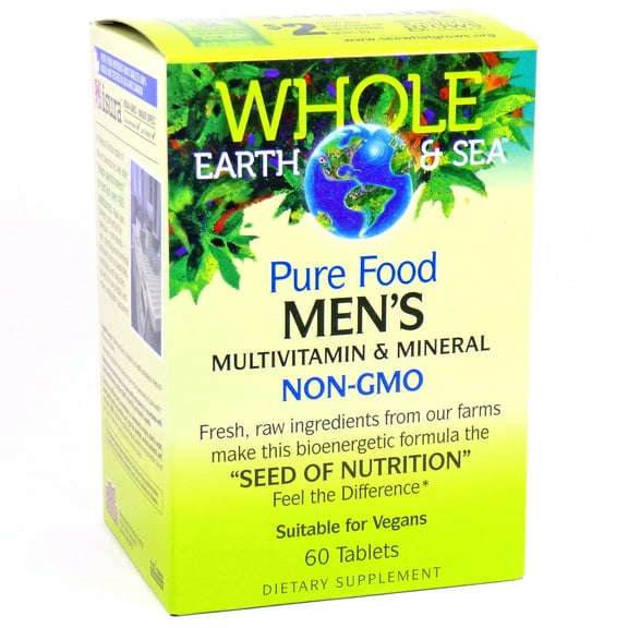 Natural Factors Whole Earth & Sea Men's Multivitamin & Mineral,60 Tablets