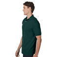 thumbnail image 4 of Hanes Ecosmart Jersey Polo T-Shirt, Men's Short Sleeve Solid Tee, Deep Forest Shirt, 2XL, 4 of 5