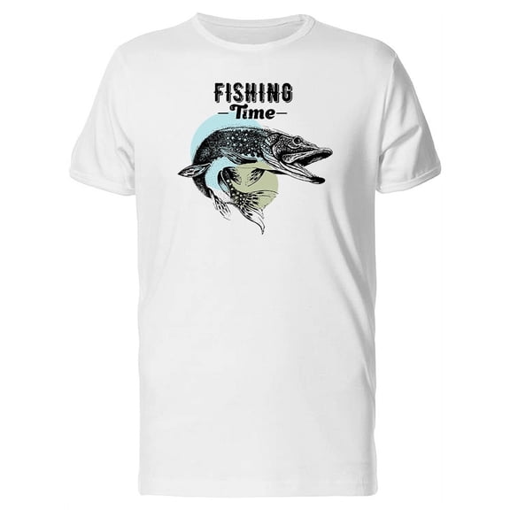 Fishing Time Pickerel Fish T-Shirt Men -Image by Shutterstock, Male 3X-Large
