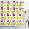 thumbnail image 1 of Ambesonne Floral Shower Curtain, Florets Circle Hoop, 69"Wx84"L, Apple Green Dark Taupe, 1 of 3