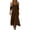 Brown, variant on QIYAGBSA Womens Dresses V Neck Long Sleeve Relaxed Fit Maxi Length Casual Western Vacation Style (Beige S)