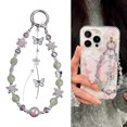 thumbnail image 2 of Elegant Butterfly Flower Crystal Keychain for Women Fashionable and Sturdy Keyrings Accessory for Bags and Keys Transparent, 2 of 4