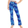 thumbnail image 2 of Odeerbi 2-13 Años Niñas Pantalones de Yoga de Pierna Ancha Entrenamiento Baile Deporte Atlético Pantalones Elasticidad Lindo Cintura Alta Pantalones de Pierna Recta, 2 of 9