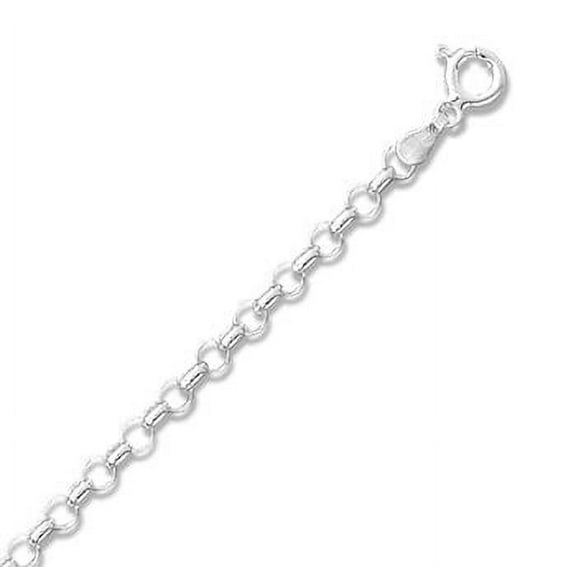 Sterling Silver 30 Inch Rolo Chain Necklace Approx 3mm Wide With Spring Ring Closure