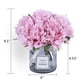 thumbnail image 3 of Flor de hortensia artificial en jarrón de cristal MOOMASS Purple Pink, 3 of 6