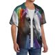 thumbnail image 2 of Fotbe Colorful Haired White Horse Camisa Estampada de Manga Corta para Hombre, Casual de Verano, Estilo Playero, Sin Arrugas-Small, 2 of 5